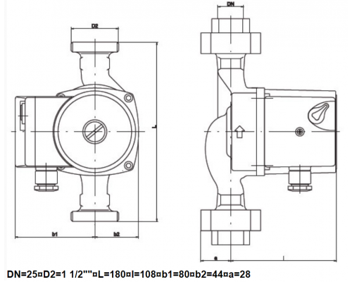 Циркуляційний насос IMP GHN 25/80-180