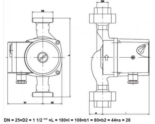 Циркуляційний насос IMP GHN 25/65-180