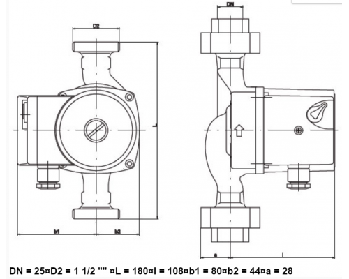 Циркуляційний насос IMP GHN 25/80-180