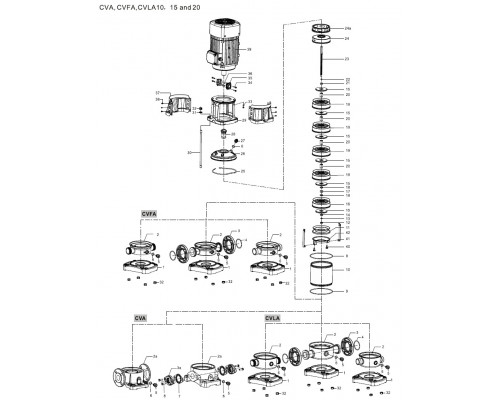 СУА45-10-2 multistage vertical pump