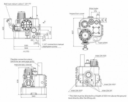 Канализационная станция SANICUBIC 1 GR, SFA (Франция)