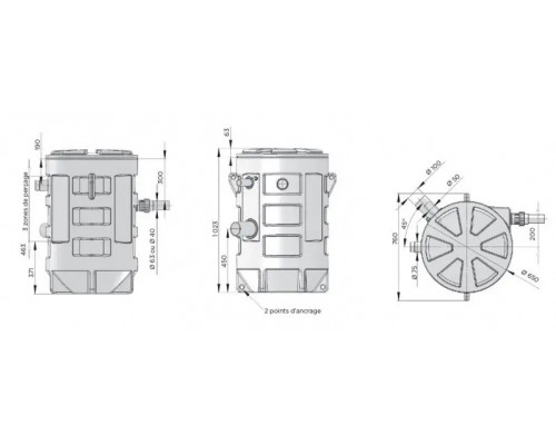 Кәріздік сорғы станциясы SANIFOS 280, SFA (Франция)