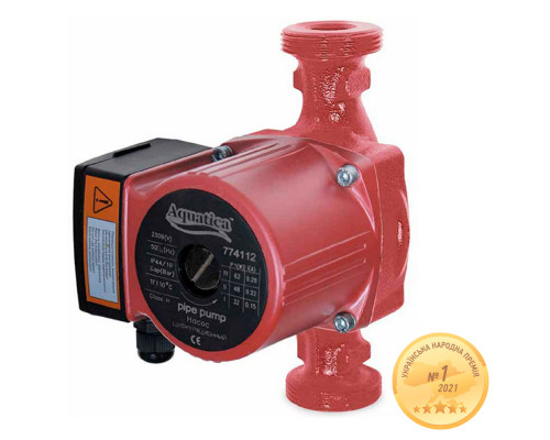 Насос циркуляційний 65Вт Hmax 4м Qmax 63л/хв Ø2" 180мм+гайки Ø1¼" AQUATICA (774114) Насос циркуляційний 65Вт Hmax 4м Qmax 63л/хв Ø2" 180мм+гайки Ø1¼" AQUATICA (774114)