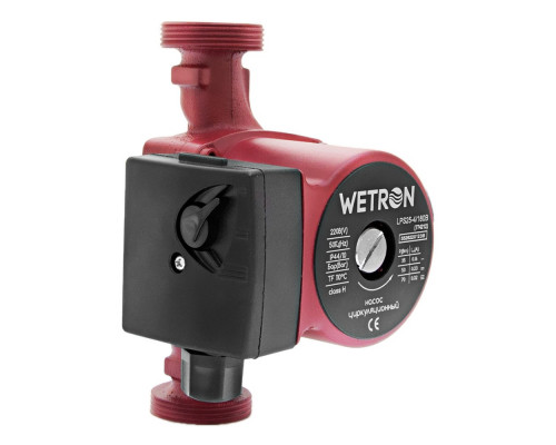 Насос циркуляційний 75Вт Hmax 4м Qmax 40л/хв Ø1½" 180мм бордо+гайки Ø1" WETRON LР525–4/180В (774212) Насос циркуляційний 75Вт Hmax 4м Qmax 40л/хв Ø1½" 180мм бордо+гайки Ø1" WETRON LР525–4/180В (774212)