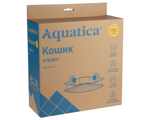 Кошик на вакуумних присосках кутовий s38 294×210×90мм AQUATICA (9783831) Кошик на вакуумних присосках кутовий s38 294×210×90мм AQUATICA (9783831)