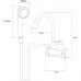 Кран-водонагрівач проточний JZ 3.0кВт 0.4-5бар для ванни гусак вухо настінний AQUATICA JZ-7C141W (9793213)