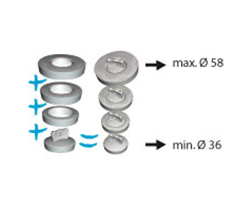 Пробка універсальна для раковини, мийки та ванни Ø36-58мм WIRQUIN (9549750)