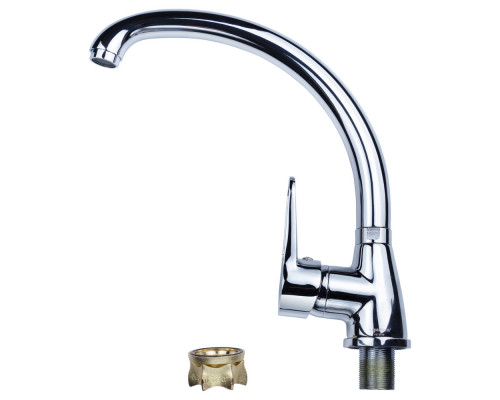 Змішувач HL Ø35 для кухні гусак вухо на гайці AQUATICA HL-4B130C (9734100)