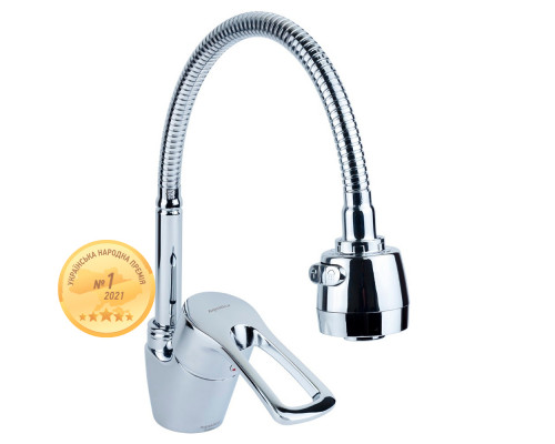 Змішувач ML Ø40 для кухні гусак гофрований на гайці AQUATICA ML-4B644C (9746120) Змішувач ML Ø40 для кухні гусак гофрований на гайці AQUATICA ML-4B644C (9746120)