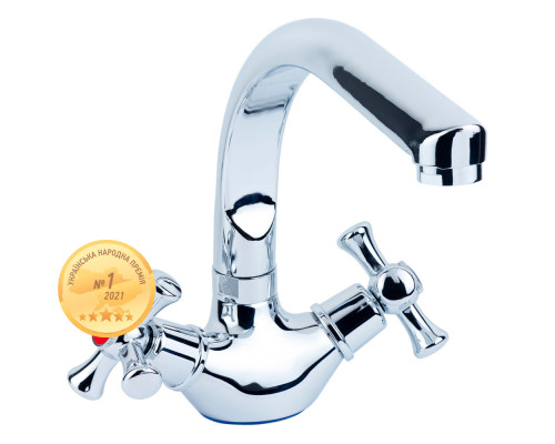 Змішувач PL 1/2" для кухні Г-гусак на гайці AQUATICA PL-4B255C (9777120) Змішувач PL 1/2" для кухні Г-гусак на гайці AQUATICA PL-4B255C (9777120)