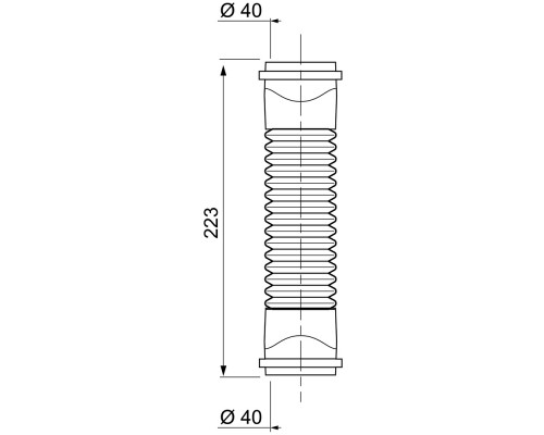 З'єднання гнучке Magiflex Ø40мм F-F 223мм WIRQUIN (9549351)