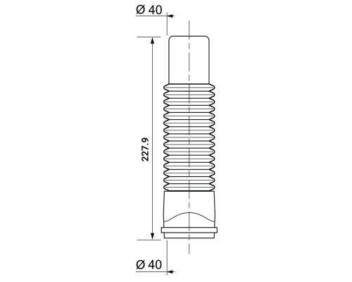 З'єднання гнучке Magiflex Ø40мм F-M 227.9мм WIRQUIN (9549354)