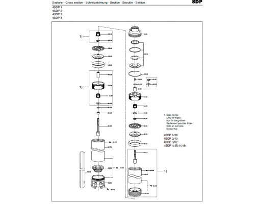 Насос скважинный 4" Calpeda 4SDPM2/40C 2,1м3/ч, 199м, 2,2квт