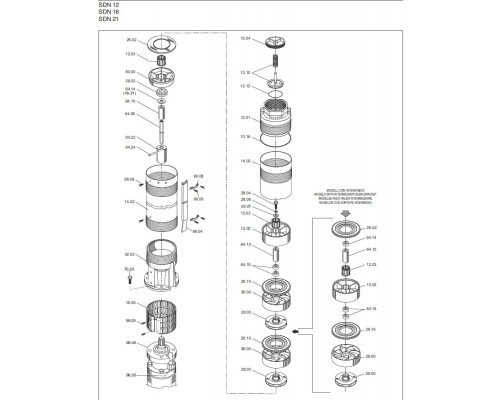 Насос скважинный 6" Calpeda 6SDN21/23 21м3/ч, 190м, 18,5квт аналог ЭЦВ6-25-150 ЭЦВ8-25-150 ЭЦВ8-25-160  