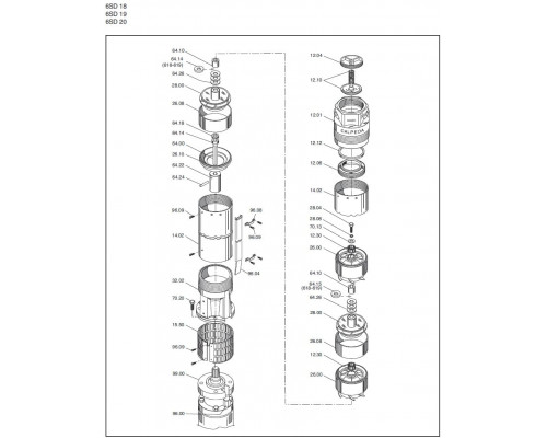 Насос свердловинний 6" Calpeda 6SD18/13 24м3/г, 139м, 18,5квт  