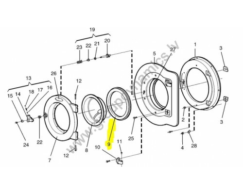 432184205 Electrolux / Wascomat DOOR GASKET