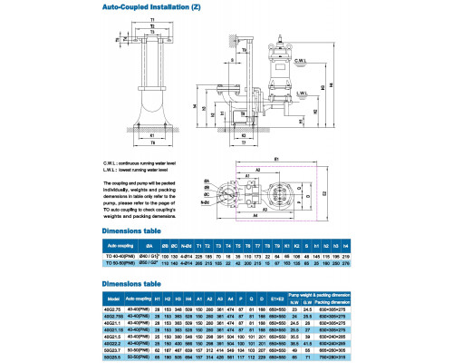 Sewage submersible pump Neptuni 40G2.75