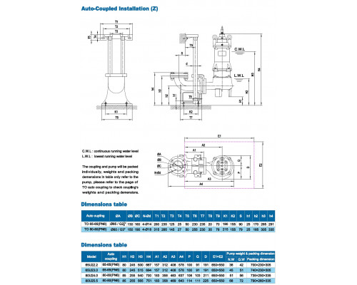 Sewage submersible pump Neptuni 65U23.0