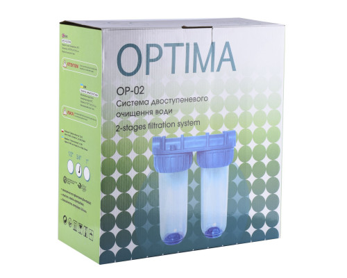 Система 2-х ступеневого очищення Optima OP-02, 1/2″