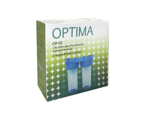 Система 2-х ступеневого очищення Optima OP-02, 3/4″