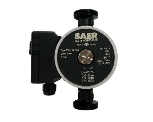 Насос циркуляційнний SAER W55-25 180мм + гайки