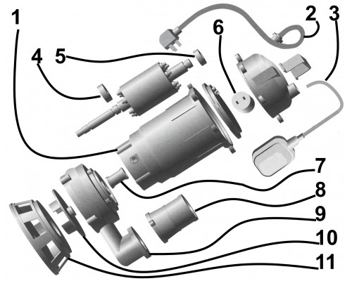 Насос фекальний  Optima WQD10-12 1,1кВт