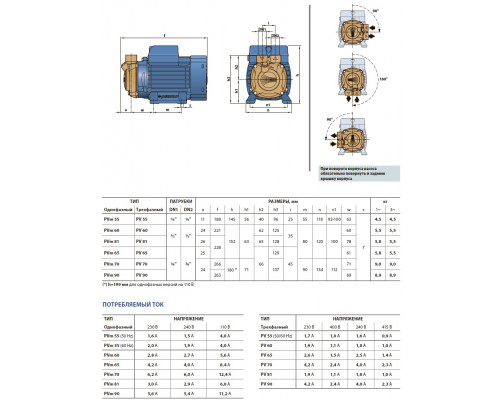 насос pedrollo PV 90 вихревой