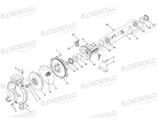 насос pedrollo FG4 50/160B центробежный