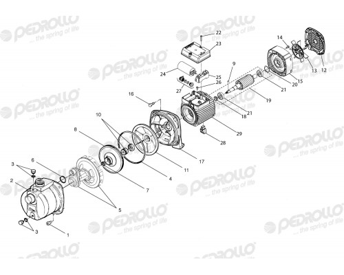 насос pedrollo JCR 1C самовсмоктуючий до 9м