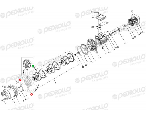 насос pedrollo PLURIJETm 3/100X самовсасывающий до 9м