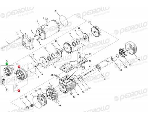 насос pedrollo PLURIJETm 6/200 самовсасывающий до 9м