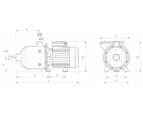 Багатоступінчастий горизонтальний насос Pentax ULTRA U7S-180/4 T