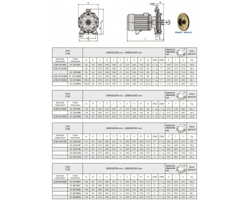 Pumpe Speroni 2C 40/180C