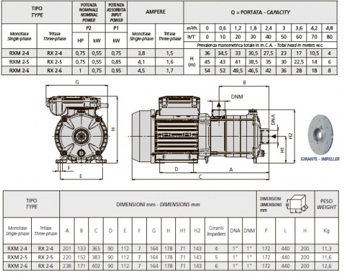 насос speroni RXM 2-6