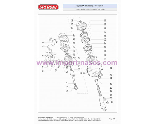 насос speroni CAM 150 BR
