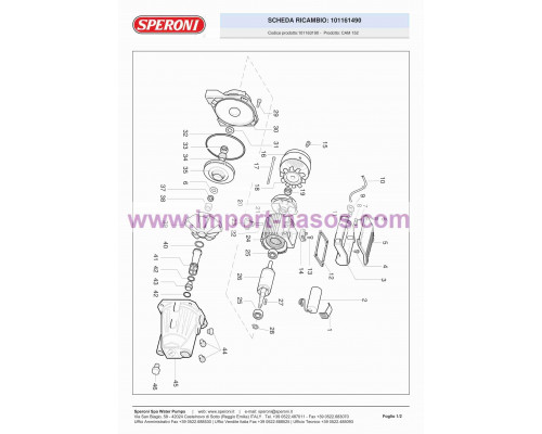 насос speroni CAM 152