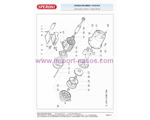 насос speroni CAM 198
