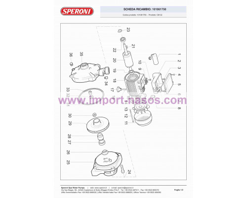 pump speroni CM 32