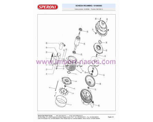 насос speroni CTX 250/1,5