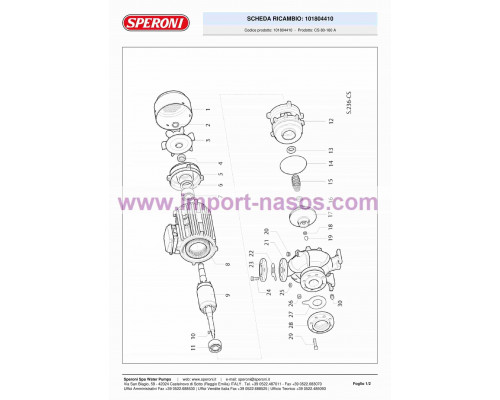 насос speroni CS 80-160 A