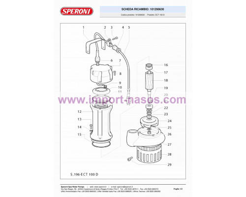 насос speroni ECT 100 D заміна насоса гном10-10