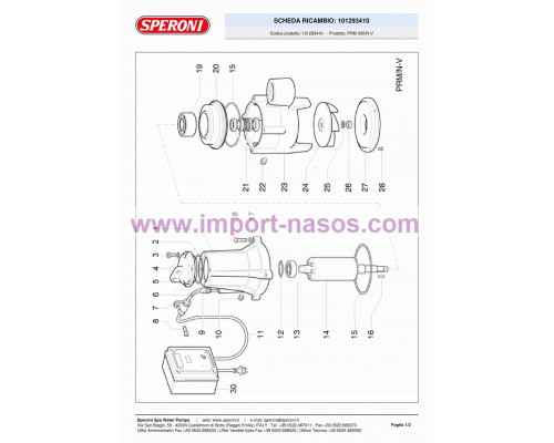 сорғы speroni PRM 300 N-M + қашықтан басқару құралы