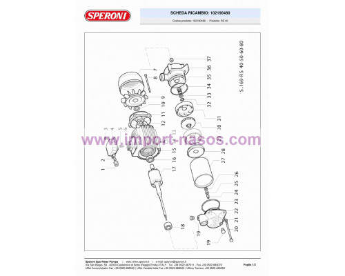 насос speroni RS 40