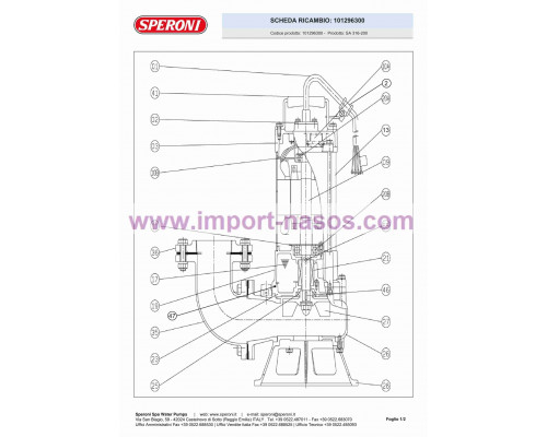 насос speroni SA 316-200