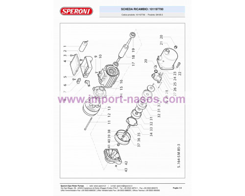 насос speroni SM 85-3