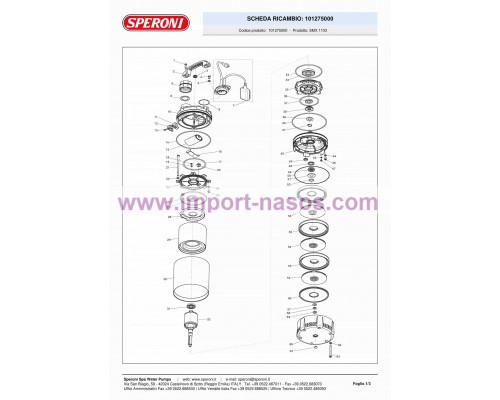 насос speroni SMX 1103HL