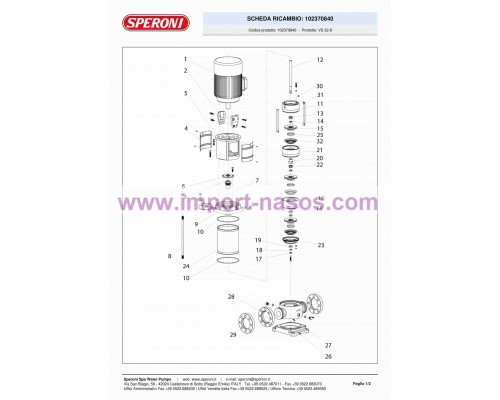 насос speroni VS 32-8