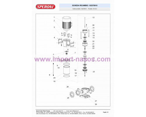 насос speroni VS 42-3