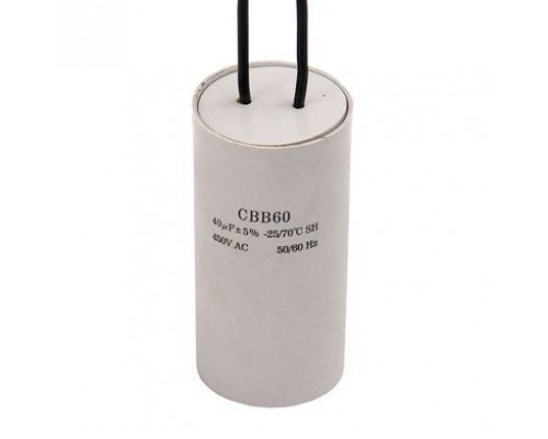Конденсатор 10μF/450V (ф35*54) (провод) Sprut