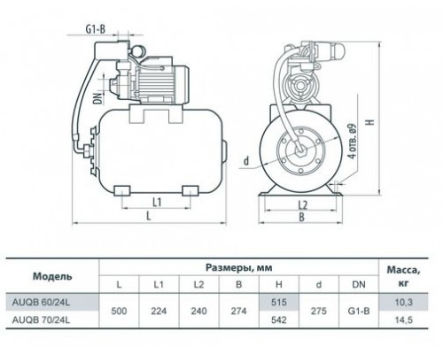 Насосна станція AUQB60/24L "Sprut"